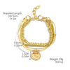 Wholesale Alloy Geometric Style Electroplated Multilayer Women's Bracelet
