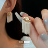 Wholesale Alloy Geometric Style Electroplated Needle Chain Tassel Earrings For Women
