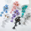 Wholesale Alloy Geometric Style Electroplated Stainless Steel Needle Flower Petals Tassel Earrings For Women