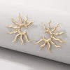 Wholesale Alloy Geometric Sunshaped Electroplated Women's Earrings