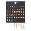 Wholesale Alloy Geometric Tassel Pearl Love Feather Earrings For Women With Electroplating