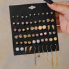 Wholesale Alloy Geometric Tassel Pearl Love Feather Earrings For Women With Electroplating