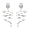 Wholesale Alloy Geometric Twisted Asymmetric Lineshaped Retro Earrings For Women With Electroplating