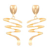 Wholesale Alloy Geometric Twisted Asymmetric Lineshaped Retro Earrings For Women With Electroplating