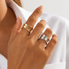Wholesale Alloy Geometric U Shape Electroplated Ring For Women