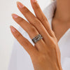Wholesale Alloy Geometric U Shape Electroplated Ring For Women