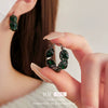 Wholesale Alloy Geometric Ushape Electroplated Women's Earrings With Retro Fashion Temperament And High Sense