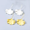 Wholesale Alloy Ginkgo Leaf Fashion Exaggerated Vintage Electroplated Women's Earrings