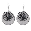 Wholesale Alloy Gold Plated Geometric Leaf Frosted Earrings For Women Simple Retro Style
