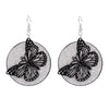 Wholesale Alloy Gold Plated Geometric Leaf Frosted Earrings For Women Simple Retro Style