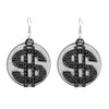 Wholesale Alloy Gold Plated Geometric Leaf Frosted Earrings For Women Simple Retro Style