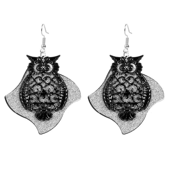 Wholesale Alloy Gold Plated Geometric Leaf Frosted Earrings For Women Simple Retro Style