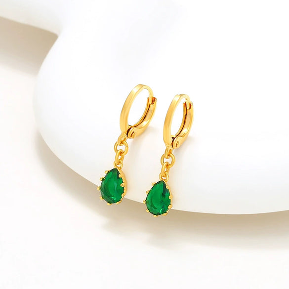 Wholesale Alloy Gold Plated Retro Drop Shape Earrings For Women