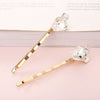Wholesale Alloy Goldplated Geometric Crystal Hairpin For Women