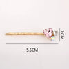 Wholesale Alloy Goldplated Geometric Crystal Hairpin For Women
