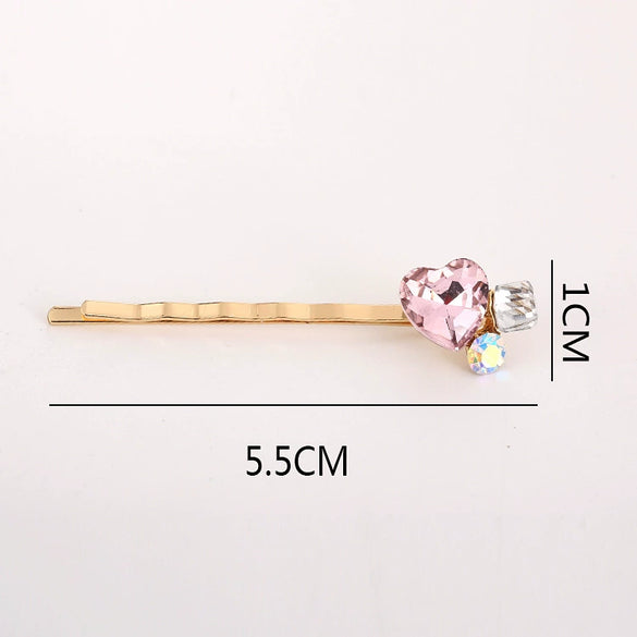 Wholesale Alloy Goldplated Geometric Crystal Hairpin For Women