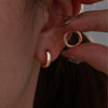 Wholesale Alloy Goldplated Geometric Hoop Earrings For Women Simple Design