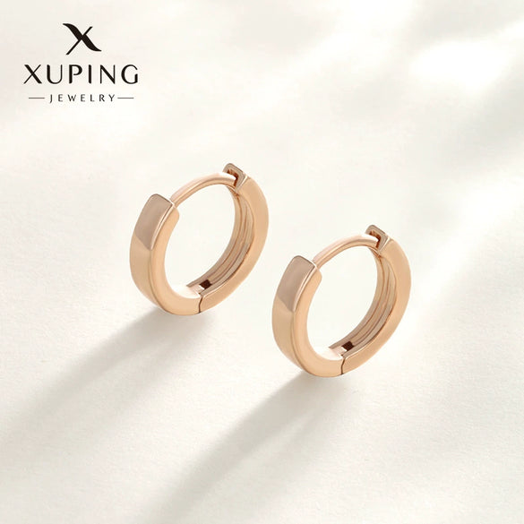 Wholesale Alloy Goldplated Geometric Hoop Earrings For Women Simple Design
