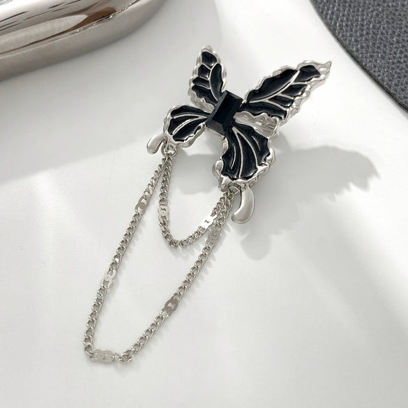 Wholesale Alloy Gothic Dark Animal Geometric Butterfly Tassel Dripping Oil Brooch For Women
