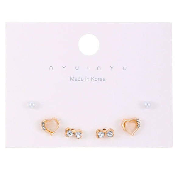 Wholesale Alloy Gothic Fashion Electroplated Geometric Butterfly Rhinestone Heart Earrings For Women