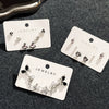 Wholesale Alloy Gothic Fashion Electroplated Geometric Butterfly Rhinestone Heart Earrings For Women