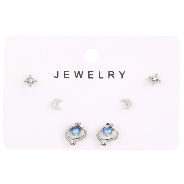 Wholesale Alloy Gothic Fashion Electroplated Geometric Butterfly Rhinestone Heart Earrings For Women