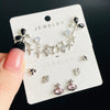 Wholesale Alloy Gothic Fashion Electroplated Geometric Butterfly Rhinestone Heart Earrings For Women