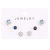 Wholesale Alloy Gothic Fashion Electroplated Geometric Butterfly Rhinestone Heart Earrings For Women