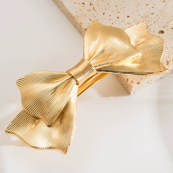 Wholesale Alloy Hair Clip Geometric Bow Electroplating Women's Hair Accessories