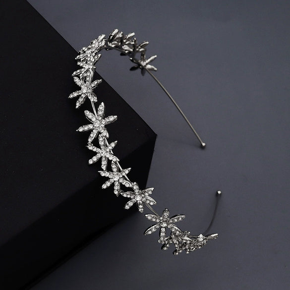 Wholesale Alloy Hairband For Women With Stars Rhinestone Pattern And Electroplating Treatment Suitable For Daily Travel