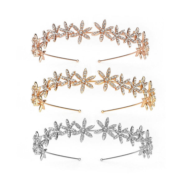 Wholesale Alloy Hairband For Women With Stars Rhinestone Pattern And Electroplating Treatment Suitable For Daily Travel