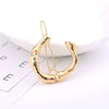 Wholesale Alloy Hairpin With Goldplated Letter And Plaid Pattern Popular Frog Clip Jewelry For Women