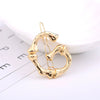 Wholesale Alloy Hairpin With Goldplated Letter And Plaid Pattern Popular Frog Clip Jewelry For Women