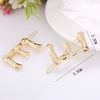 Wholesale Alloy Hairpin With Goldplated Letter And Plaid Pattern Popular Frog Clip Jewelry For Women