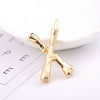 Wholesale Alloy Hairpin With Goldplated Letter And Plaid Pattern Popular Frog Clip Jewelry For Women