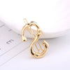 Wholesale Alloy Hairpin With Goldplated Letter And Plaid Pattern Popular Frog Clip Jewelry For Women