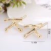 Wholesale Alloy Hairpin With Goldplated Letter And Plaid Pattern Popular Frog Clip Jewelry For Women