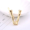Wholesale Alloy Hairpin With Goldplated Letter And Plaid Pattern Popular Frog Clip Jewelry For Women