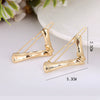 Wholesale Alloy Hairpin With Goldplated Letter And Plaid Pattern Popular Frog Clip Jewelry For Women