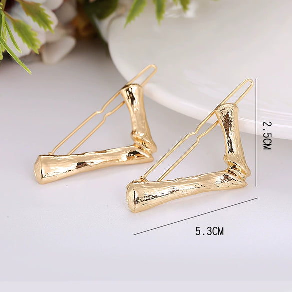 Wholesale Alloy Hairpin With Goldplated Letter And Plaid Pattern Popular Frog Clip Jewelry For Women