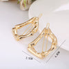 Wholesale Alloy Hairpin With Goldplated Letter And Plaid Pattern Popular Frog Clip Jewelry For Women