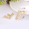 Wholesale Alloy Hairpin With Goldplated Letter And Plaid Pattern Popular Frog Clip Jewelry For Women