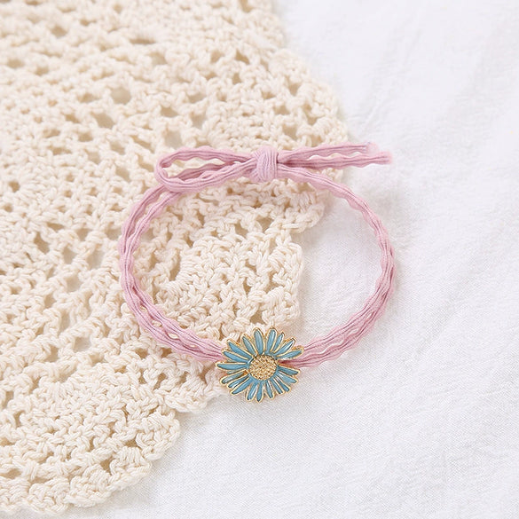 Wholesale Alloy Handmade Daisy Flower Hair Rope Headband Bow For Girls