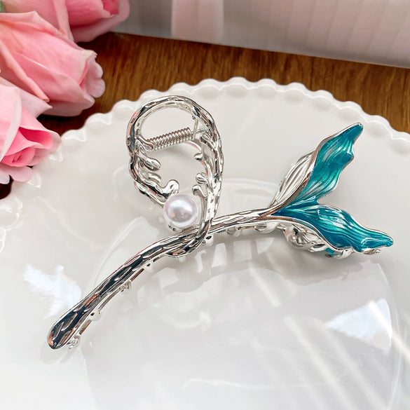 Wholesale Alloy Handmade Fishtail Starfish Hair Accessories For Women Metal Grab Clip And Hairpin