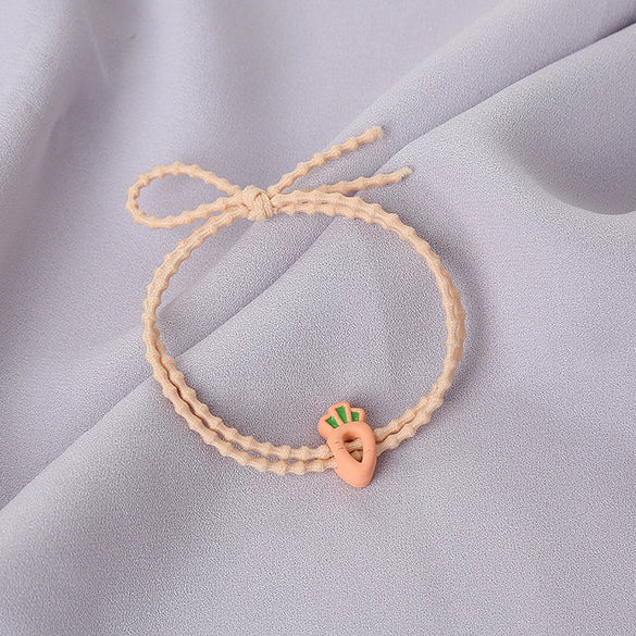 Wholesale Alloy Handmade Fruit Shaped Hair Bands Pineapple Strawberry Carrot Hollow Design