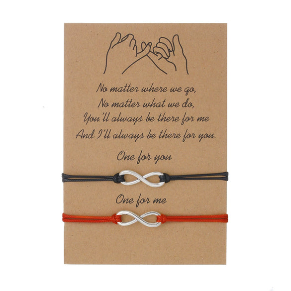 Wholesale Alloy Handmade Geometric Couple Friendship Bracelet