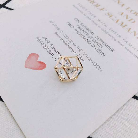 Wholesale Alloy Handmade Hollow Three Dimensional Shaped Zircon Rhinestone Hair Accessories Electroplated