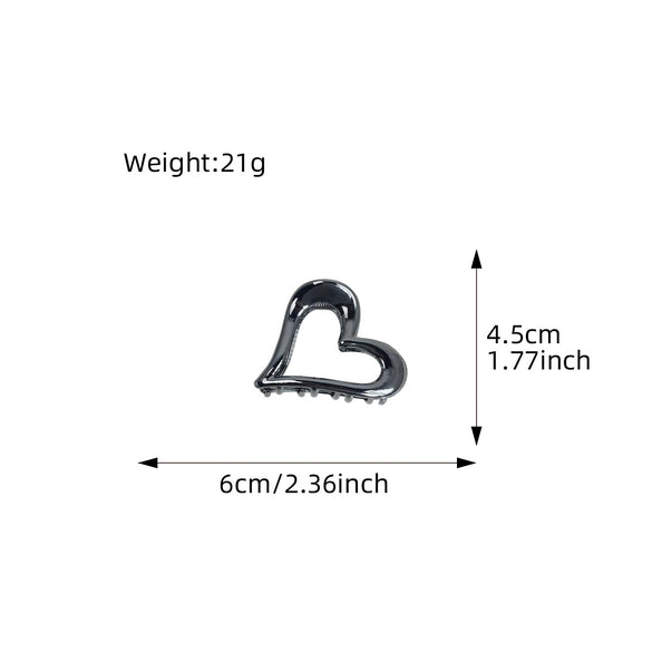 Wholesale Alloy Handmade Hollowout Love Shape Female Hair Shark Clip Hair Accessories