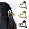 Wholesale Alloy Handmade Hollowout Love Shape Female Hair Shark Clip Hair Accessories