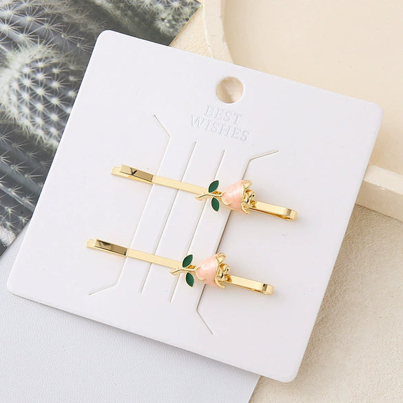 Wholesale Alloy Handmade Onepiece Clip Hairpin With Plants And Flowers Style For Women